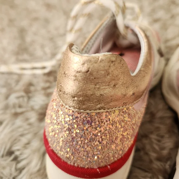 Tosca Blu Champagne Glitter Sneakers White‎ And Gold Women's EU Size 37 - Picture 10 of 13